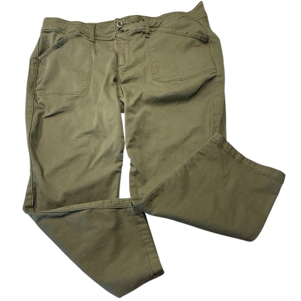 Torrid Heavy Army Green Slightly Cropped Trousers